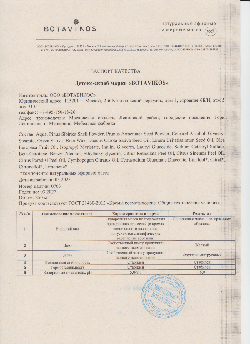 Паспорт №032025